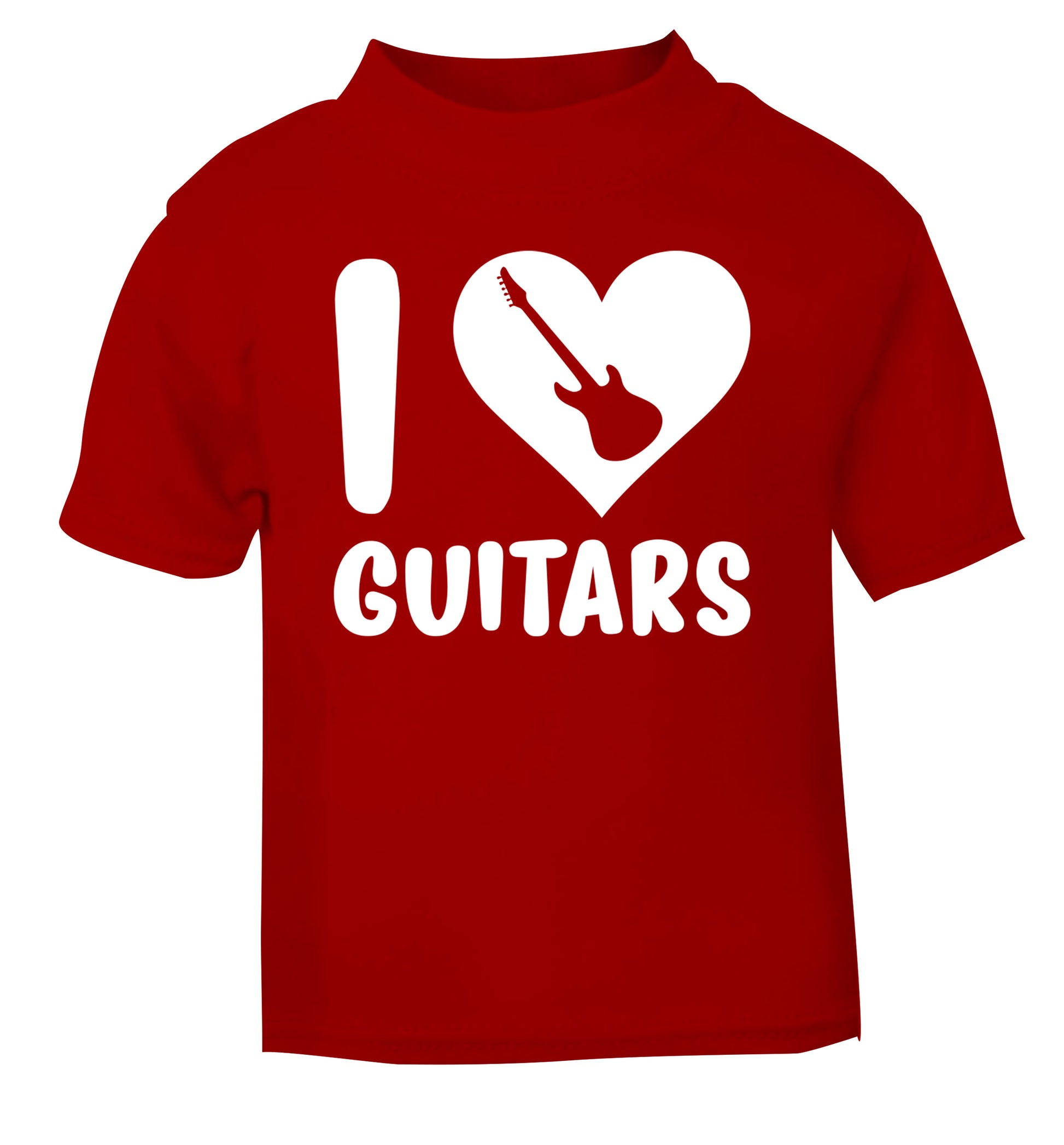 I love guitars red Baby Toddler Tshirt 2 Years