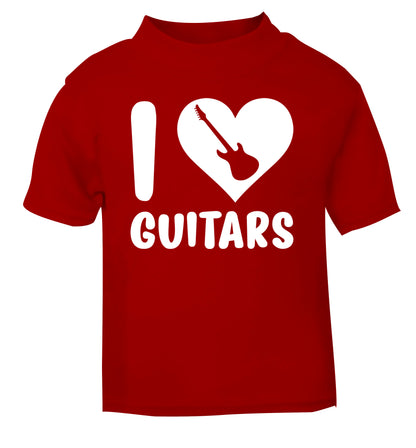 I love guitars red Baby Toddler Tshirt 2 Years