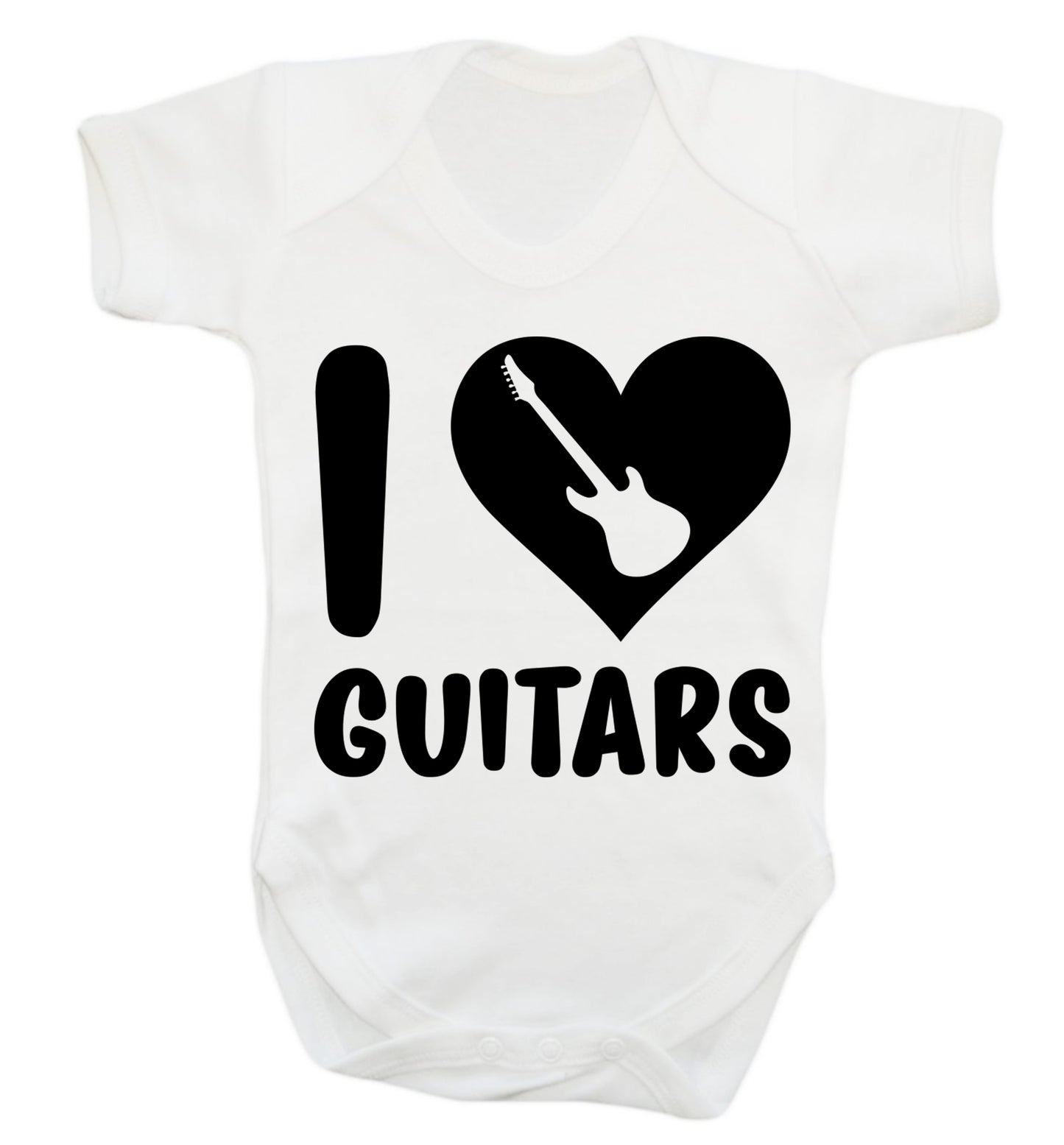 I love guitars Baby Vest white 18-24 months