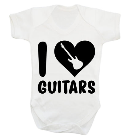 I love guitars Baby Vest white 18-24 months