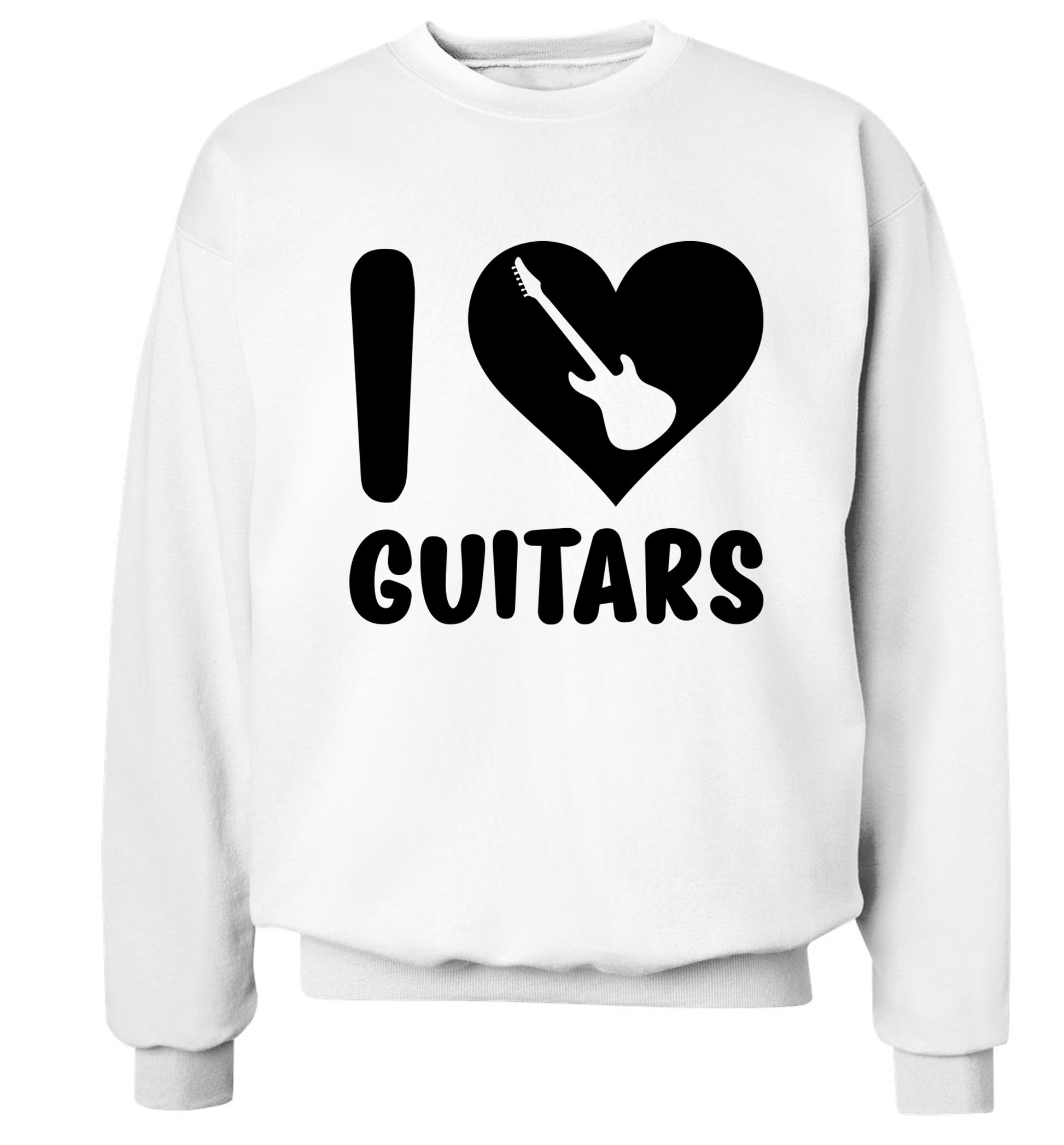 I love guitars Adult's unisex white Sweater 2XL