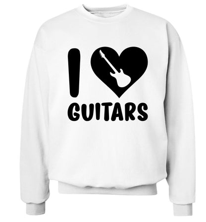 I love guitars Adult's unisex white Sweater 2XL