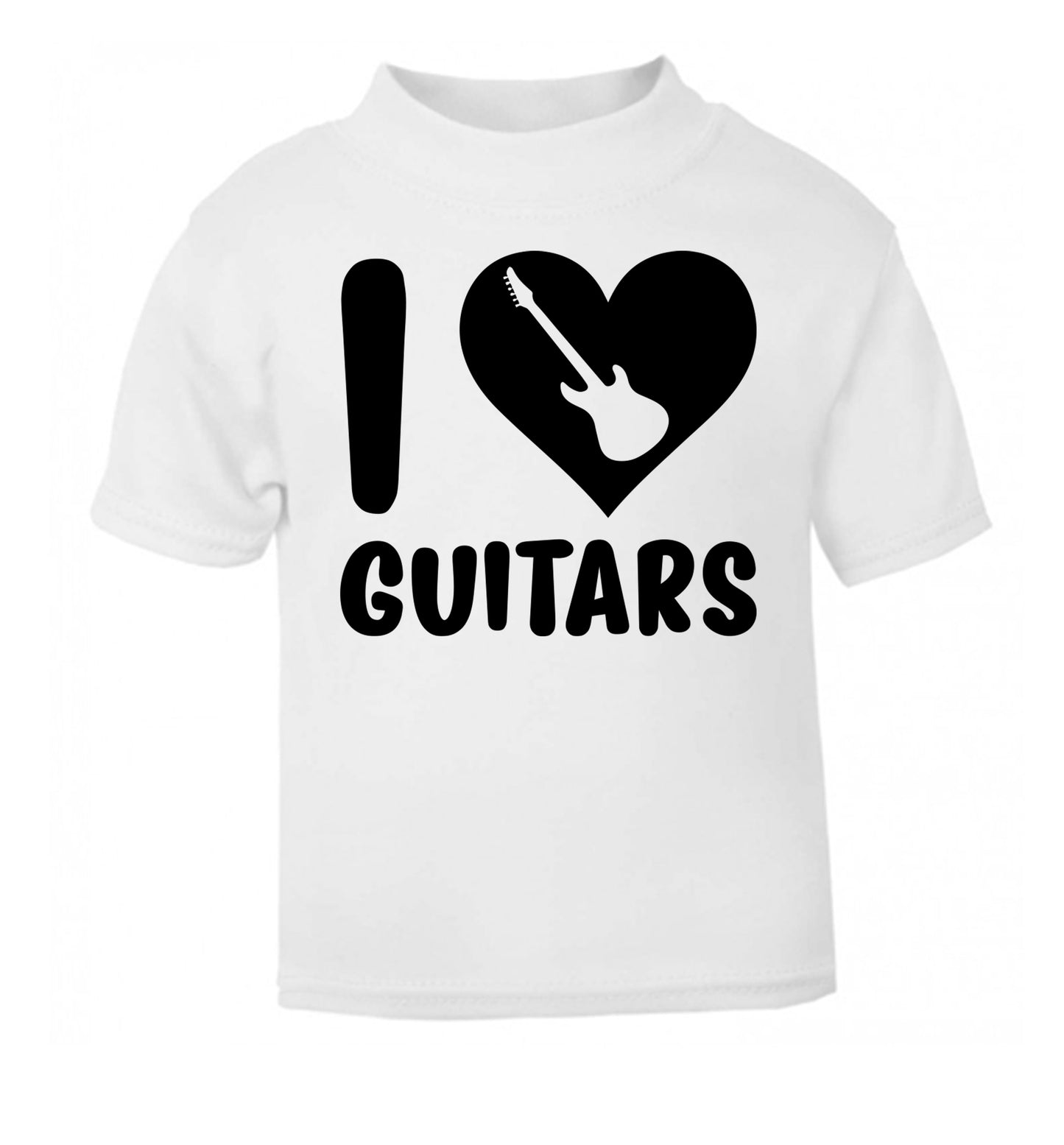 I love guitars white Baby Toddler Tshirt 2 Years