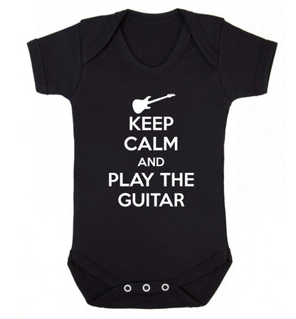 Keep calm and play the guitar Baby Vest black 18-24 months