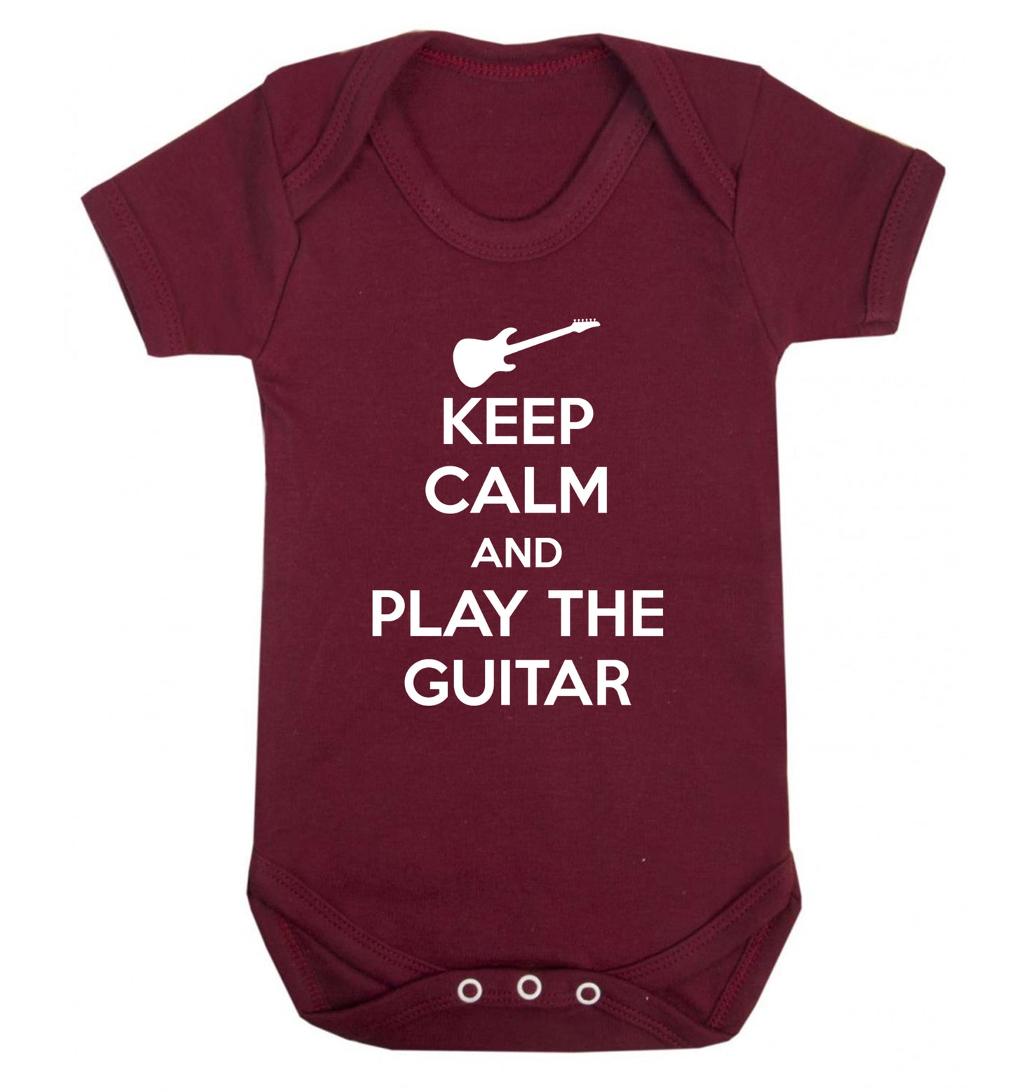 Keep calm and play the guitar Baby Vest maroon 18-24 months