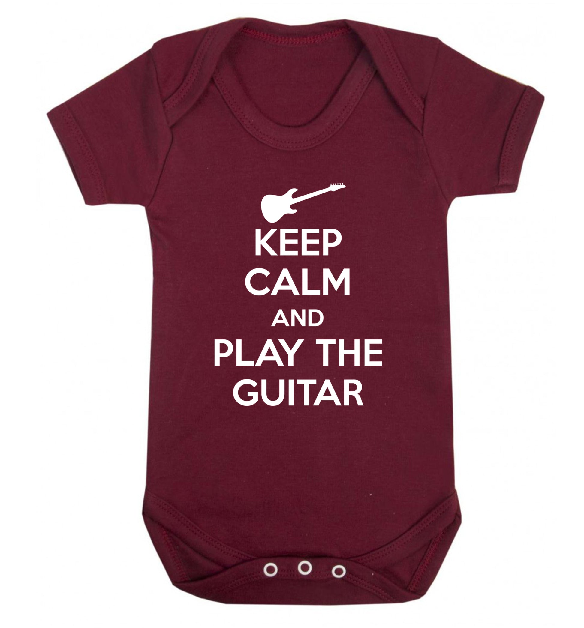 Keep calm and play the guitar Baby Vest maroon 18-24 months
