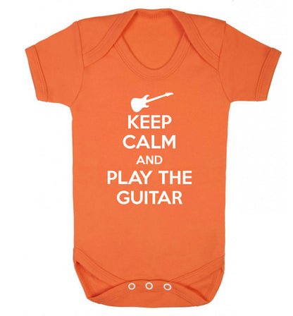 Keep calm and play the guitar Baby Vest orange 18-24 months