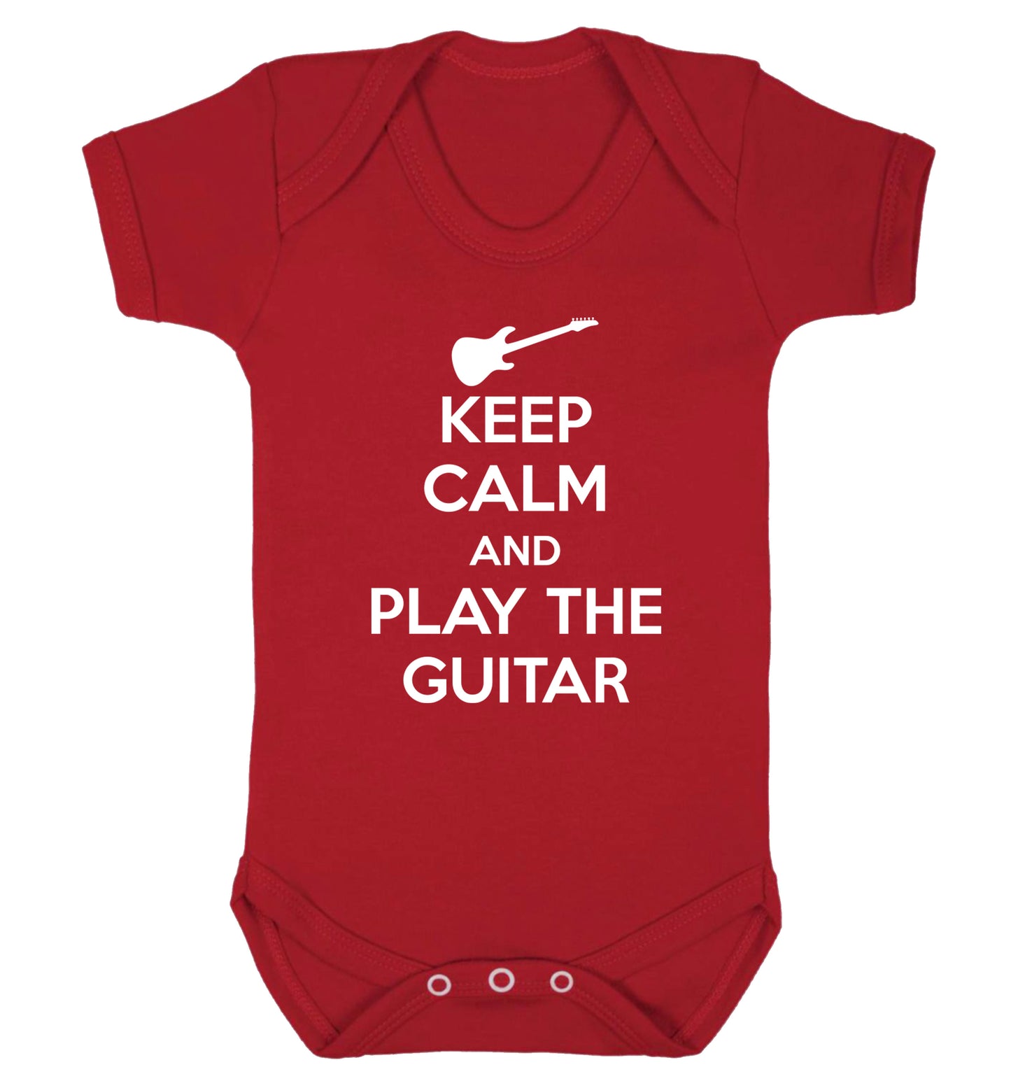 Keep calm and play the guitar Baby Vest red 18-24 months