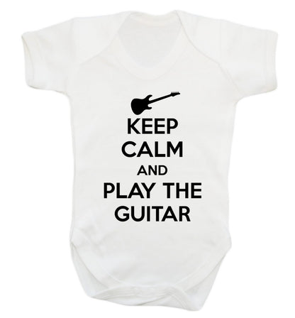 Keep calm and play the guitar Baby Vest white 18-24 months