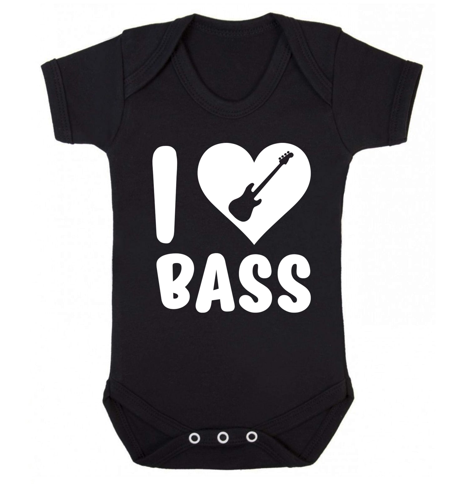 I love bass Baby Vest black 18-24 months