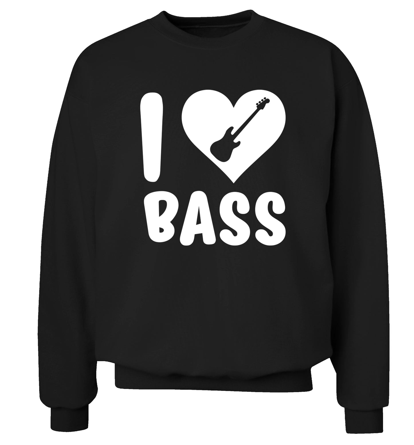 I love bass Adult's unisex black Sweater 2XL