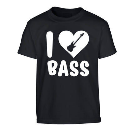 I love bass Children's black Tshirt 12-14 Years