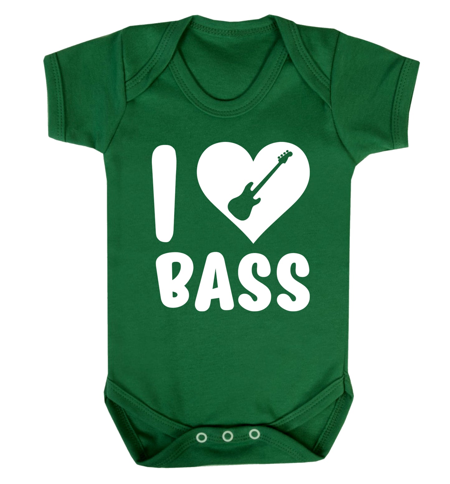 I love bass Baby Vest green 18-24 months