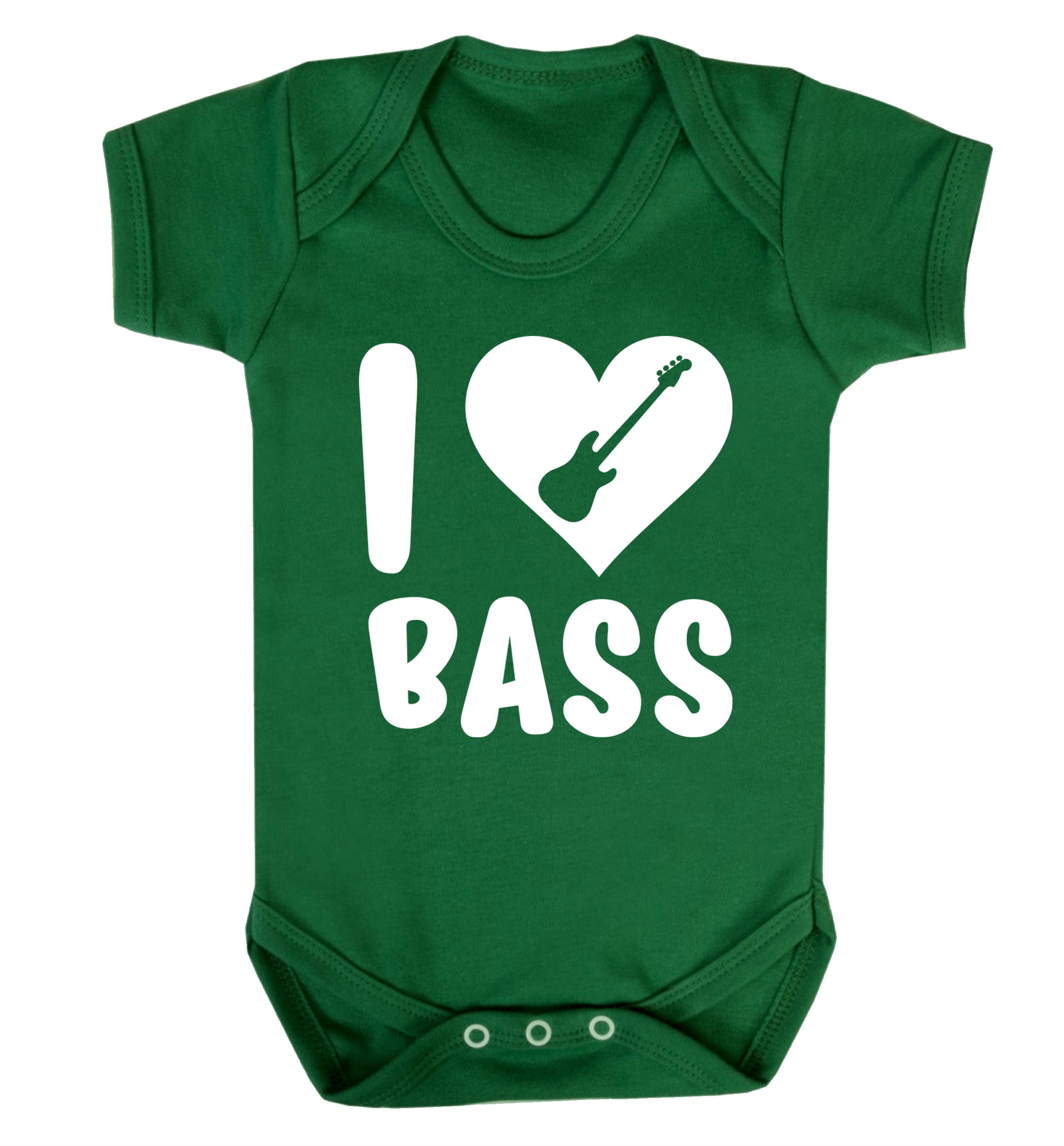 I love bass Baby Vest green 18-24 months