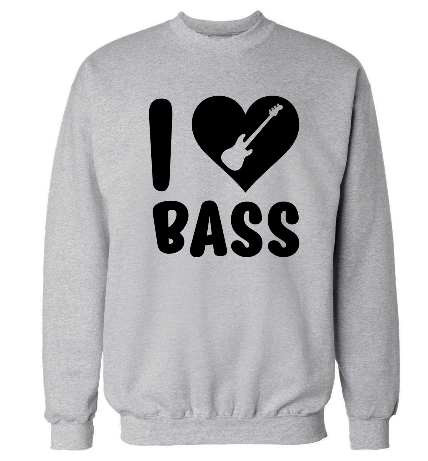 I love bass Adult's unisex grey Sweater 2XL