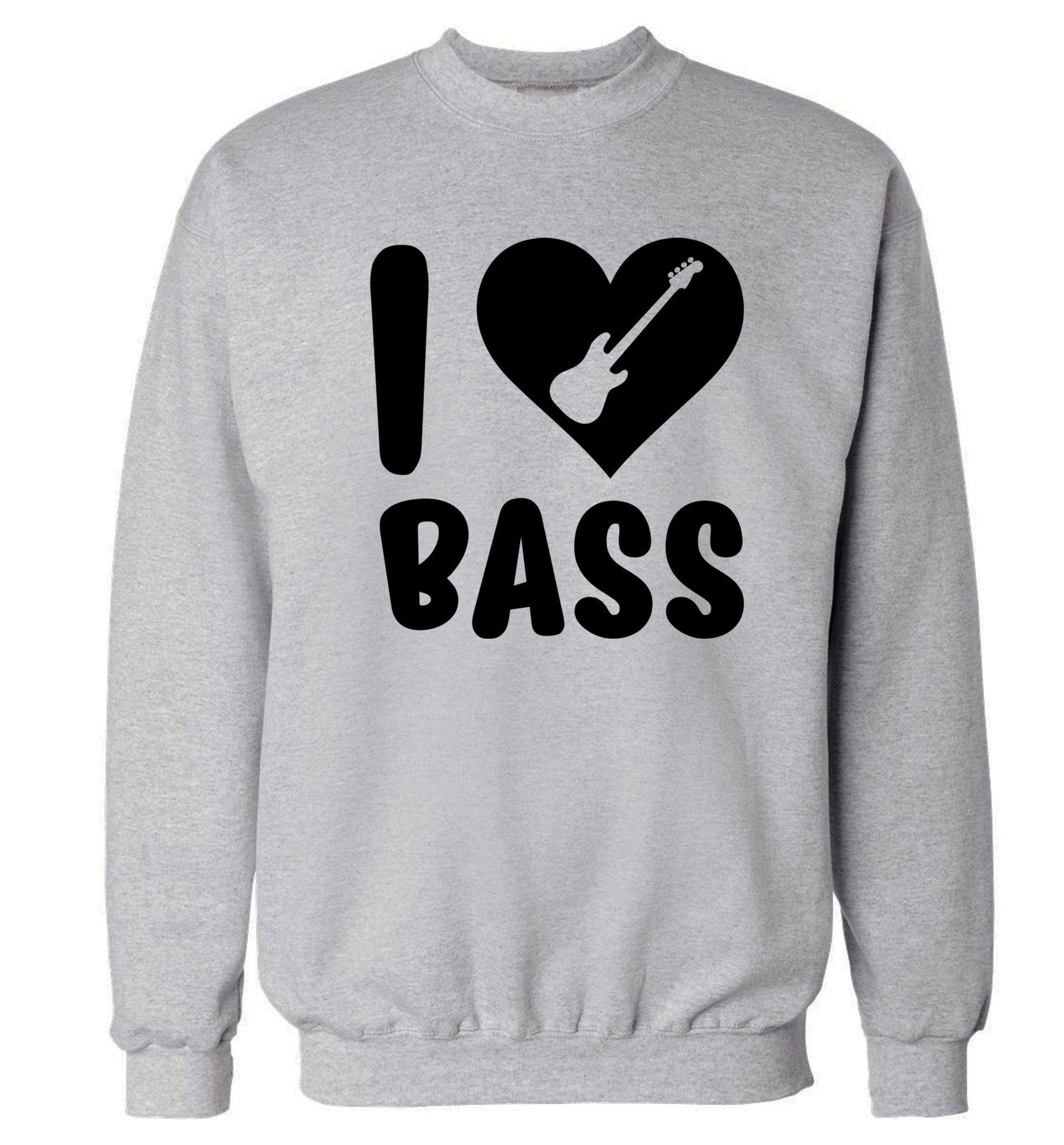 I love bass Adult's unisex grey Sweater 2XL
