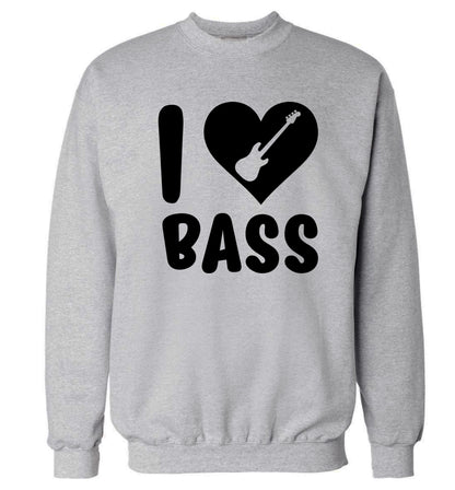 I love bass Adult's unisex grey Sweater 2XL