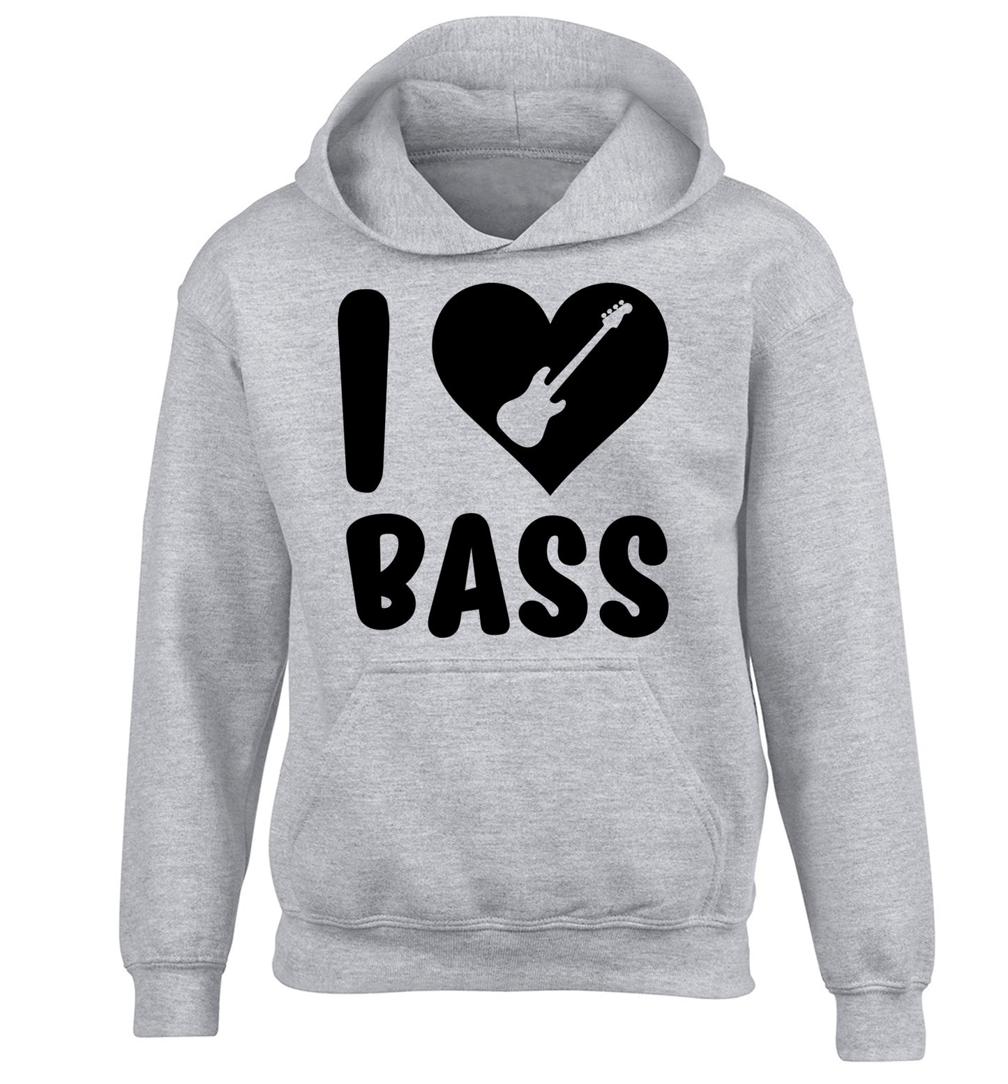I love bass children's grey hoodie 12-14 Years