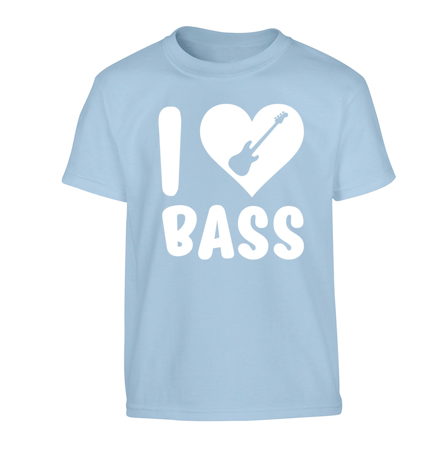 I love bass Children's light blue Tshirt 12-14 Years