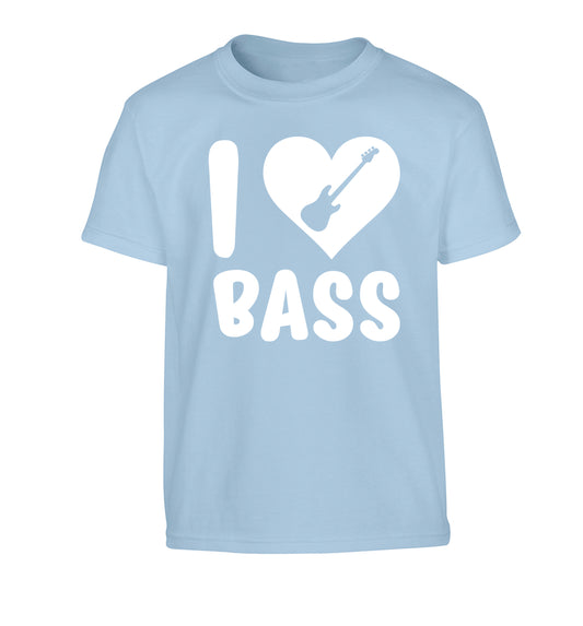 I love bass Children's light blue Tshirt 12-14 Years
