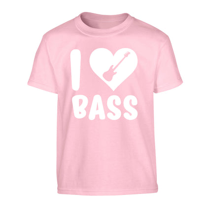 I love bass Children's light pink Tshirt 12-14 Years