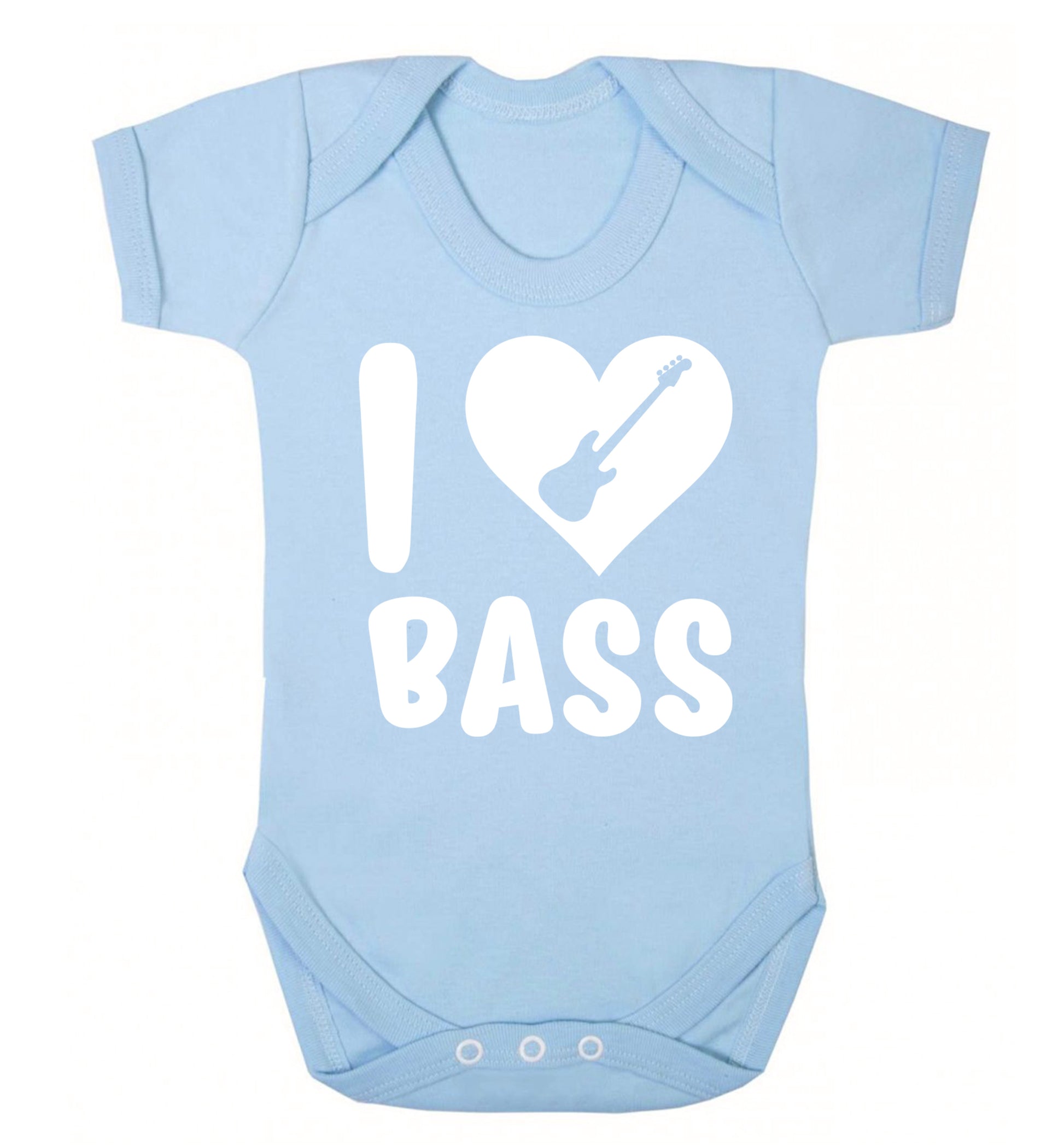 I love bass Baby Vest pale blue 18-24 months