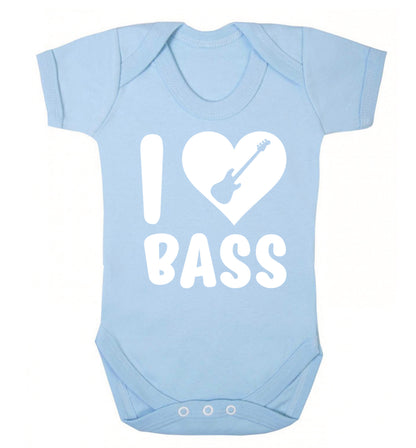 I love bass Baby Vest pale blue 18-24 months