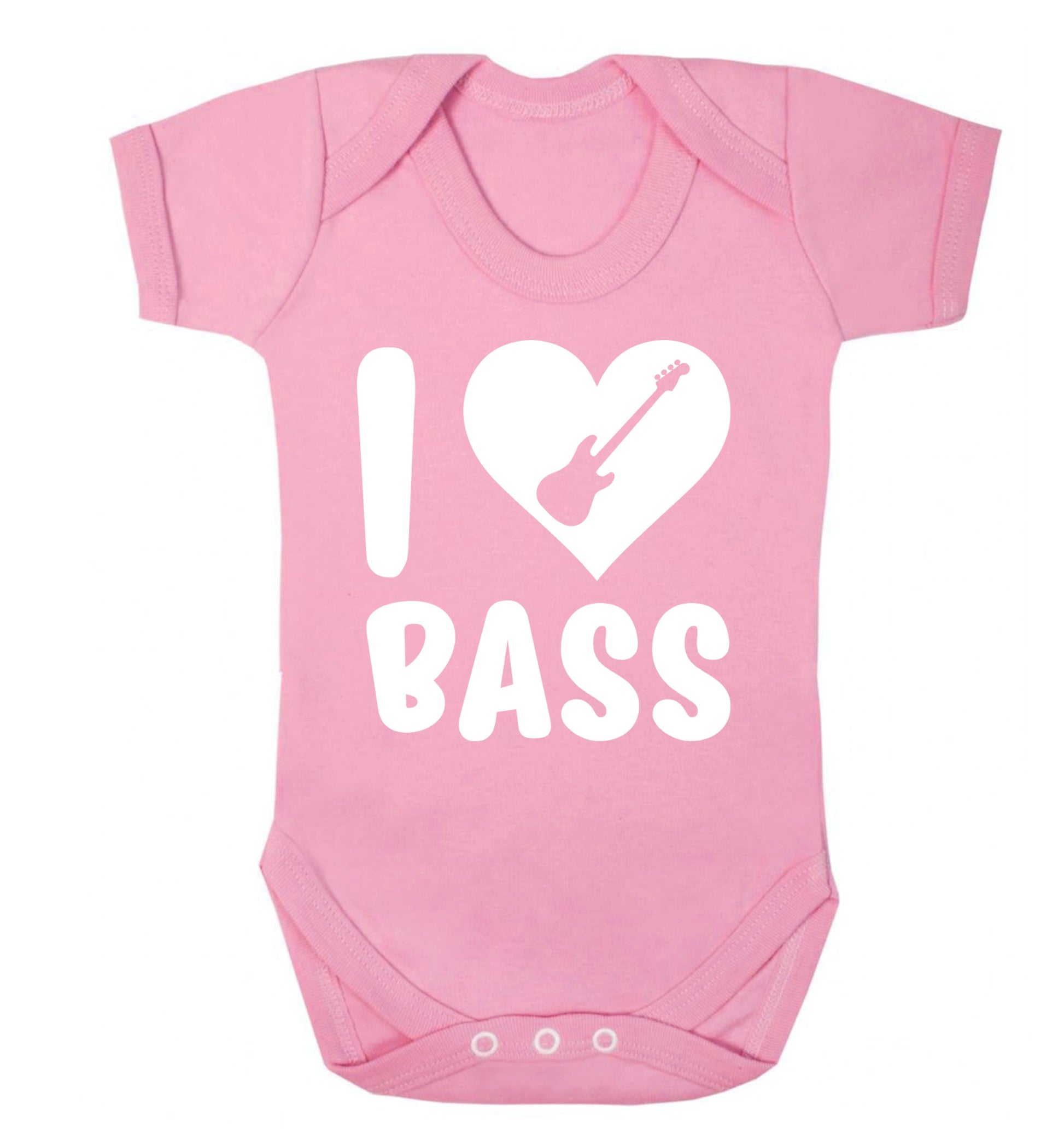 I love bass Baby Vest pale pink 18-24 months