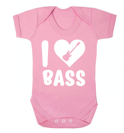 I love bass Baby Vest pale pink 18-24 months