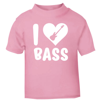 I love bass light pink Baby Toddler Tshirt 2 Years