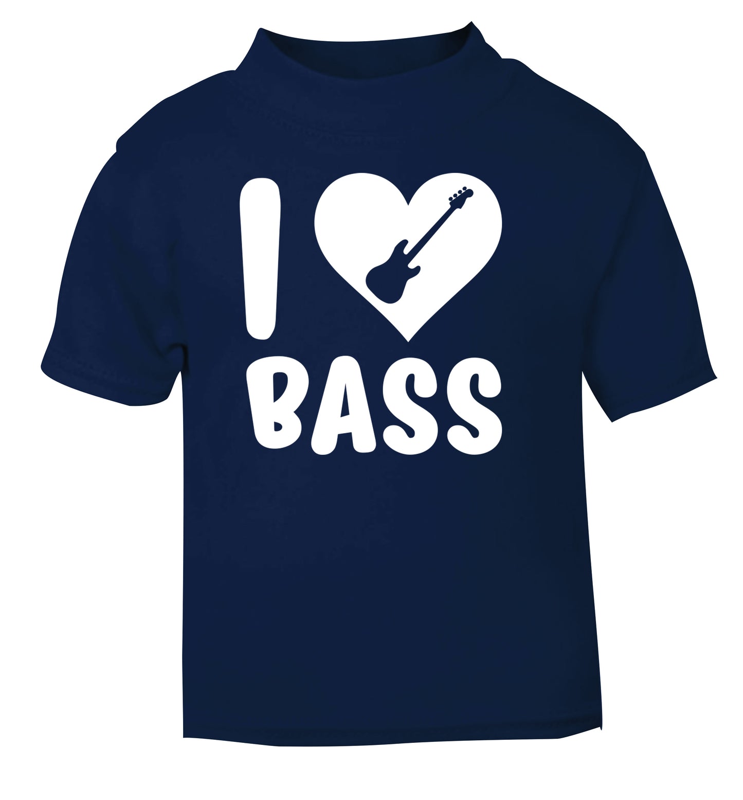 I love bass navy Baby Toddler Tshirt 2 Years