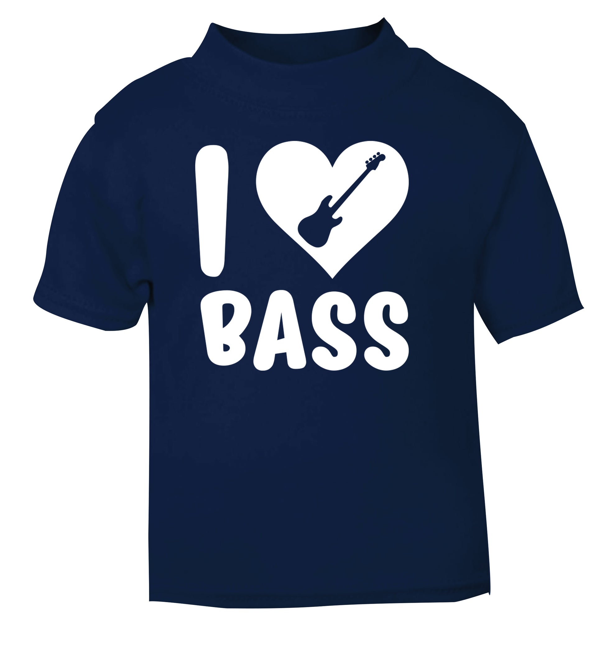 I love bass navy Baby Toddler Tshirt 2 Years