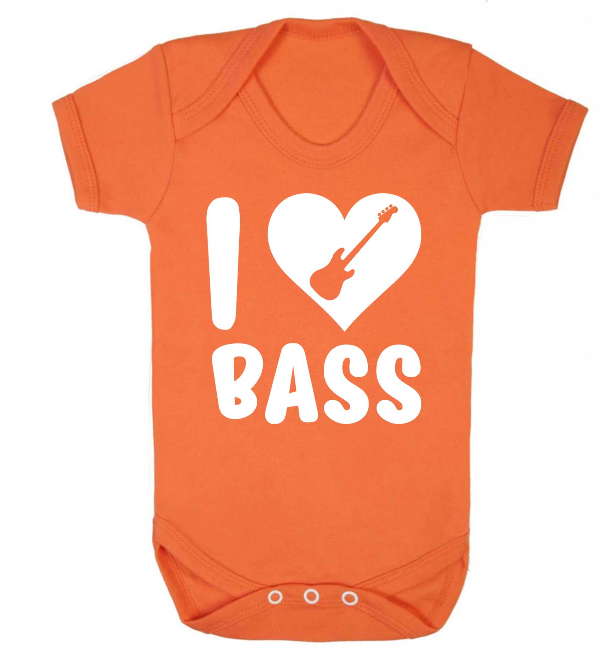 I love bass Baby Vest orange 18-24 months