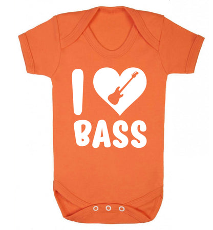 I love bass Baby Vest orange 18-24 months