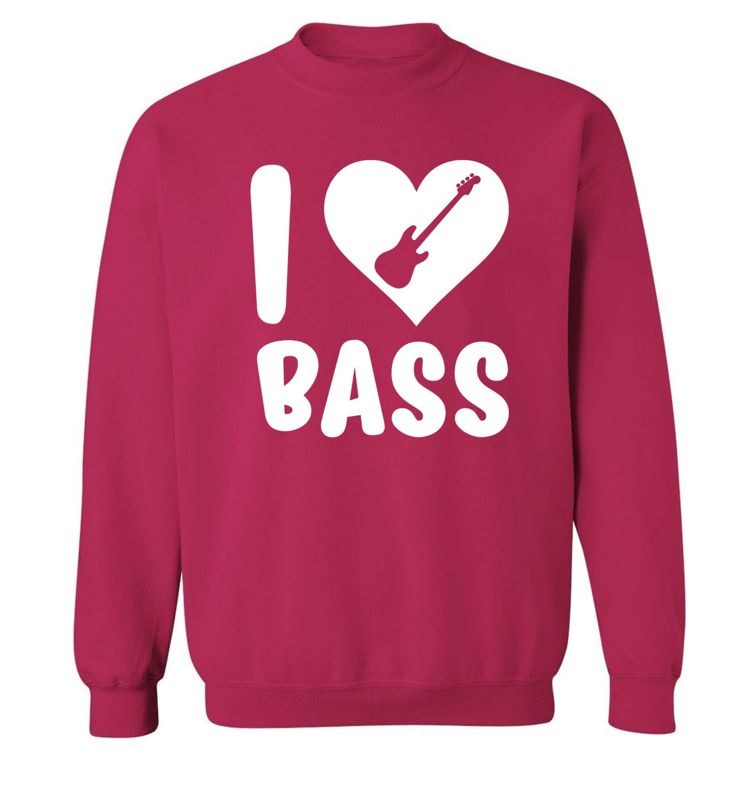 I love bass Adult's unisex pink Sweater 2XL
