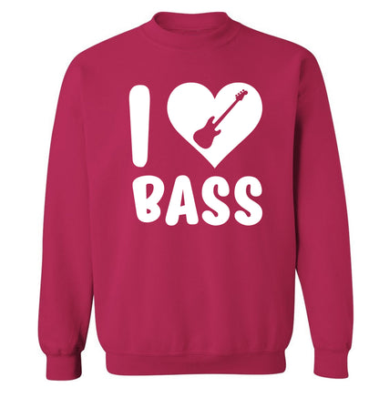 I love bass Adult's unisex pink Sweater 2XL