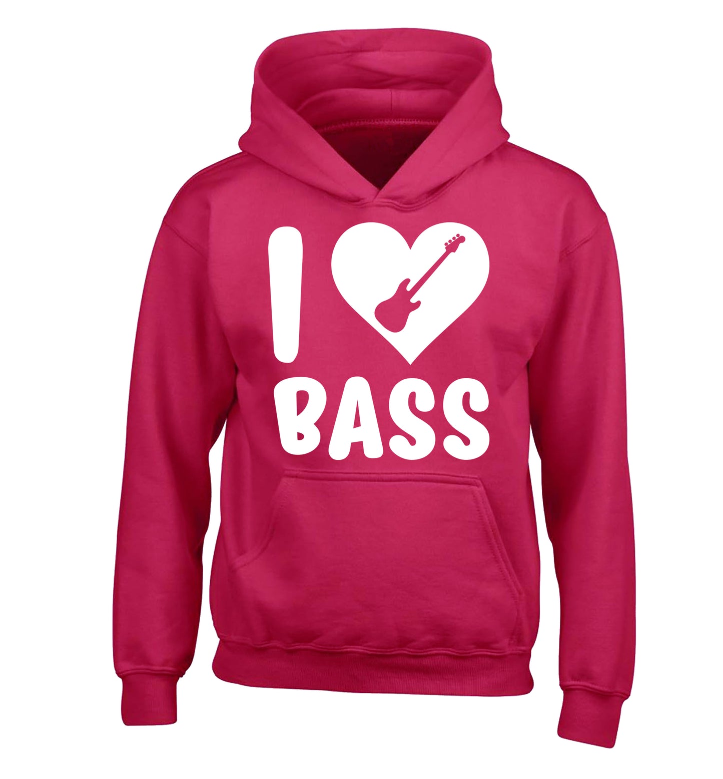 I love bass children's pink hoodie 12-14 Years