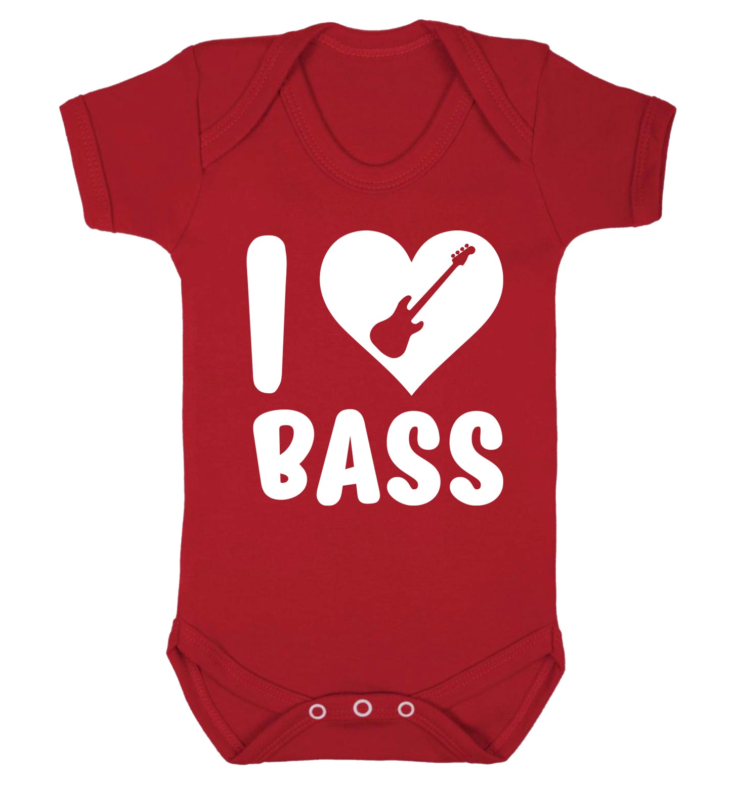 I love bass Baby Vest red 18-24 months
