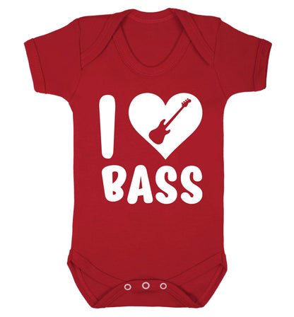 I love bass Baby Vest red 18-24 months