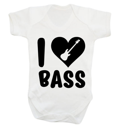 I love bass Baby Vest white 18-24 months