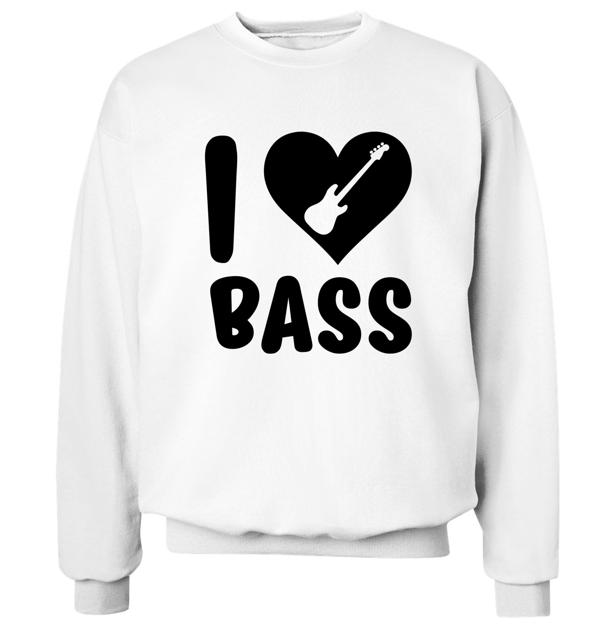 I love bass Adult's unisex white Sweater 2XL