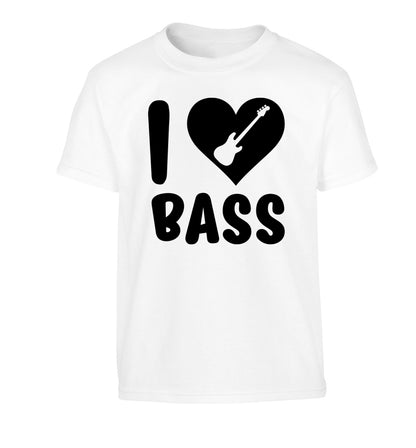 I love bass Children's white Tshirt 12-14 Years