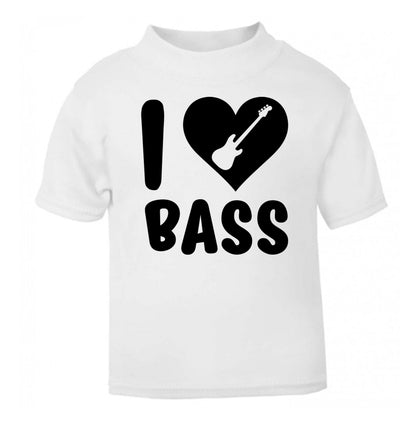 I love bass white Baby Toddler Tshirt 2 Years