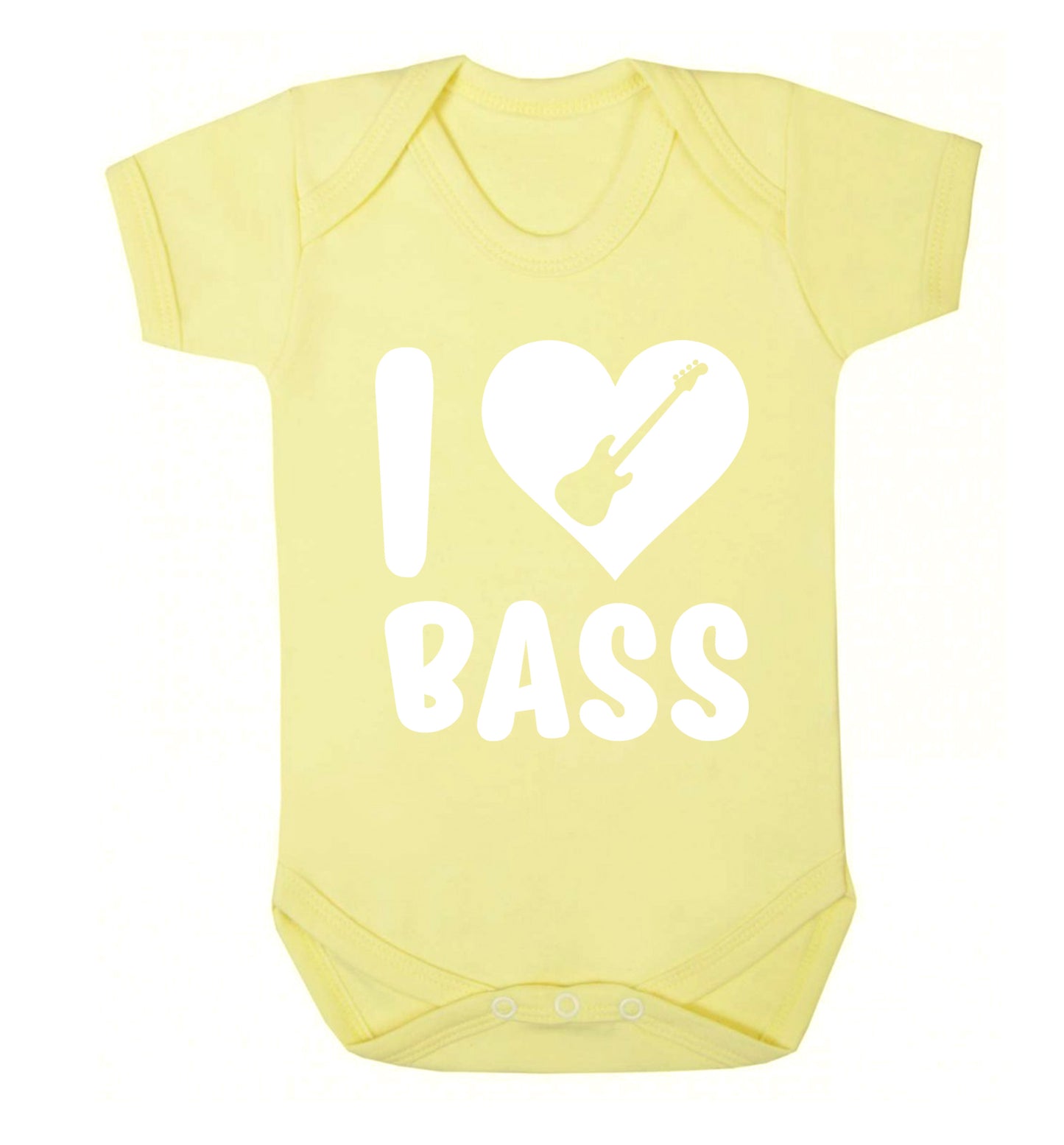 I love bass Baby Vest pale yellow 18-24 months