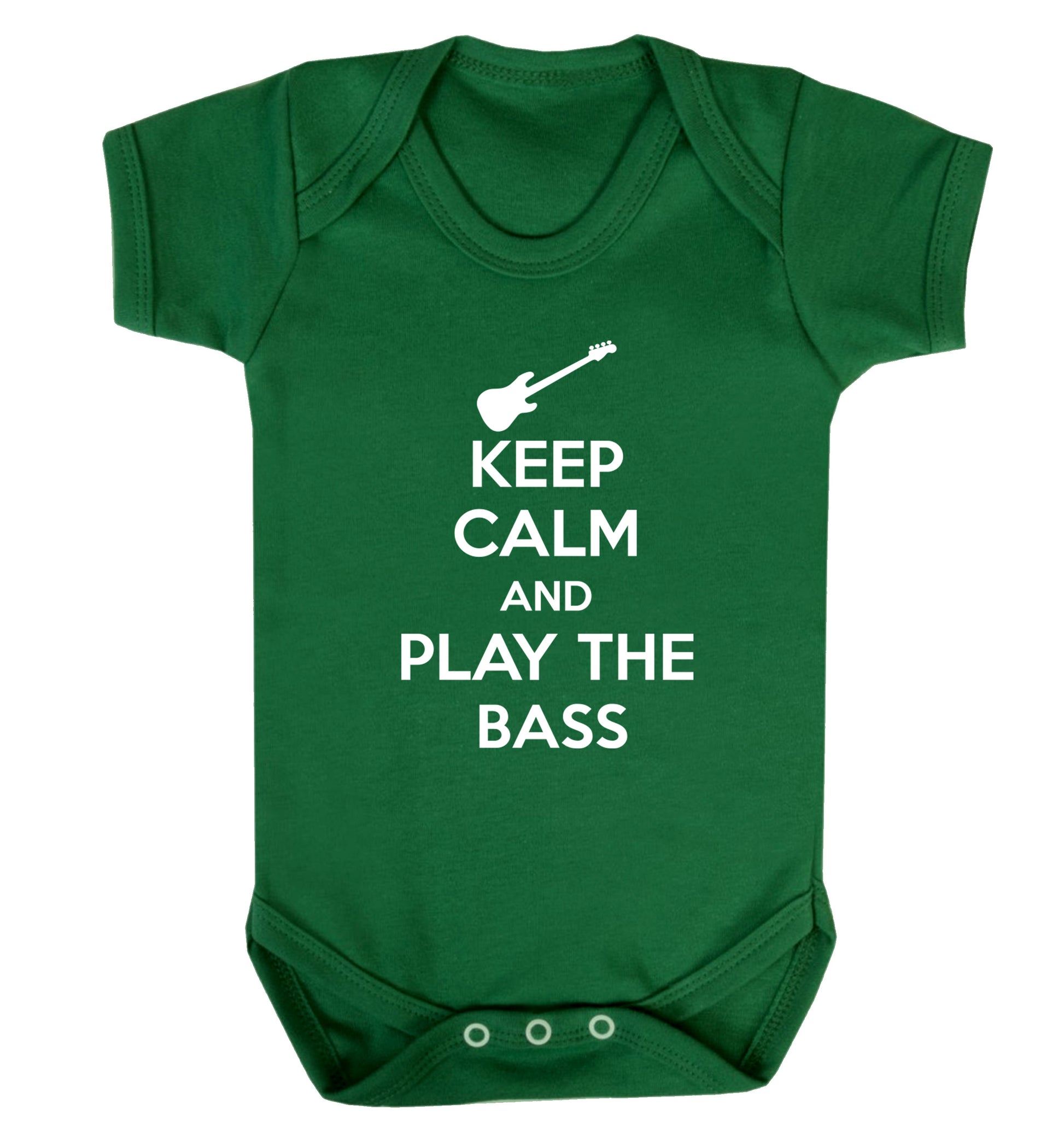 Keep calm and play the bass Baby Vest green 18-24 months