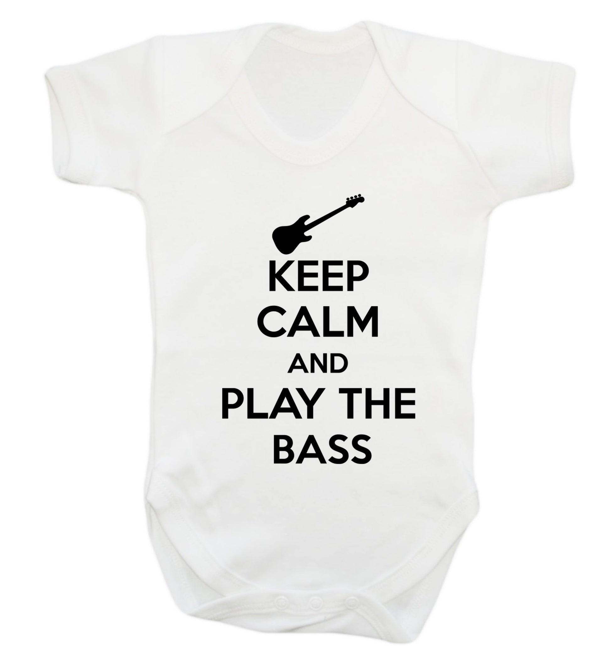 Keep calm and play the bass Baby Vest white 18-24 months