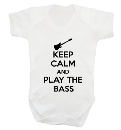 Keep calm and play the bass Baby Vest white 18-24 months