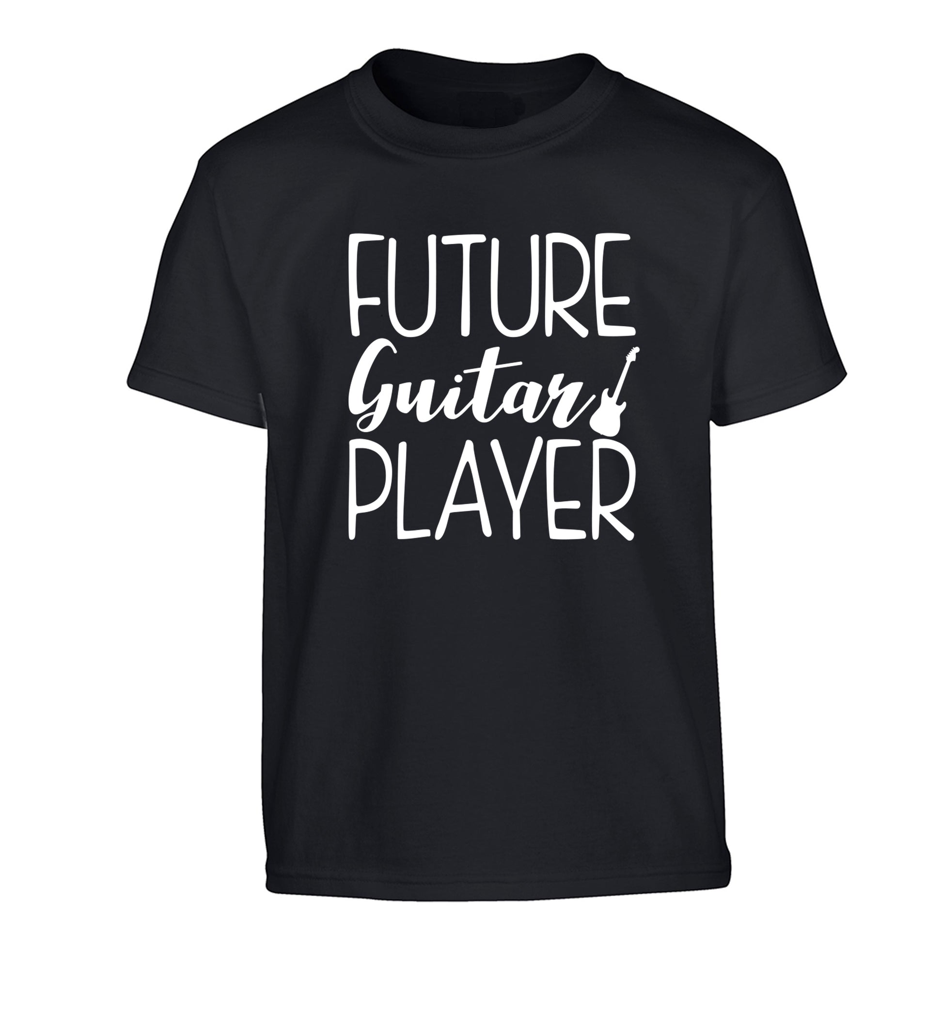 Future guitar player Children's black Tshirt 12-14 Years
