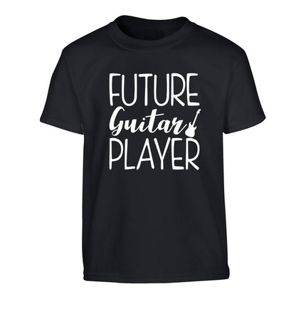 Future guitar player Children's black Tshirt 12-14 Years