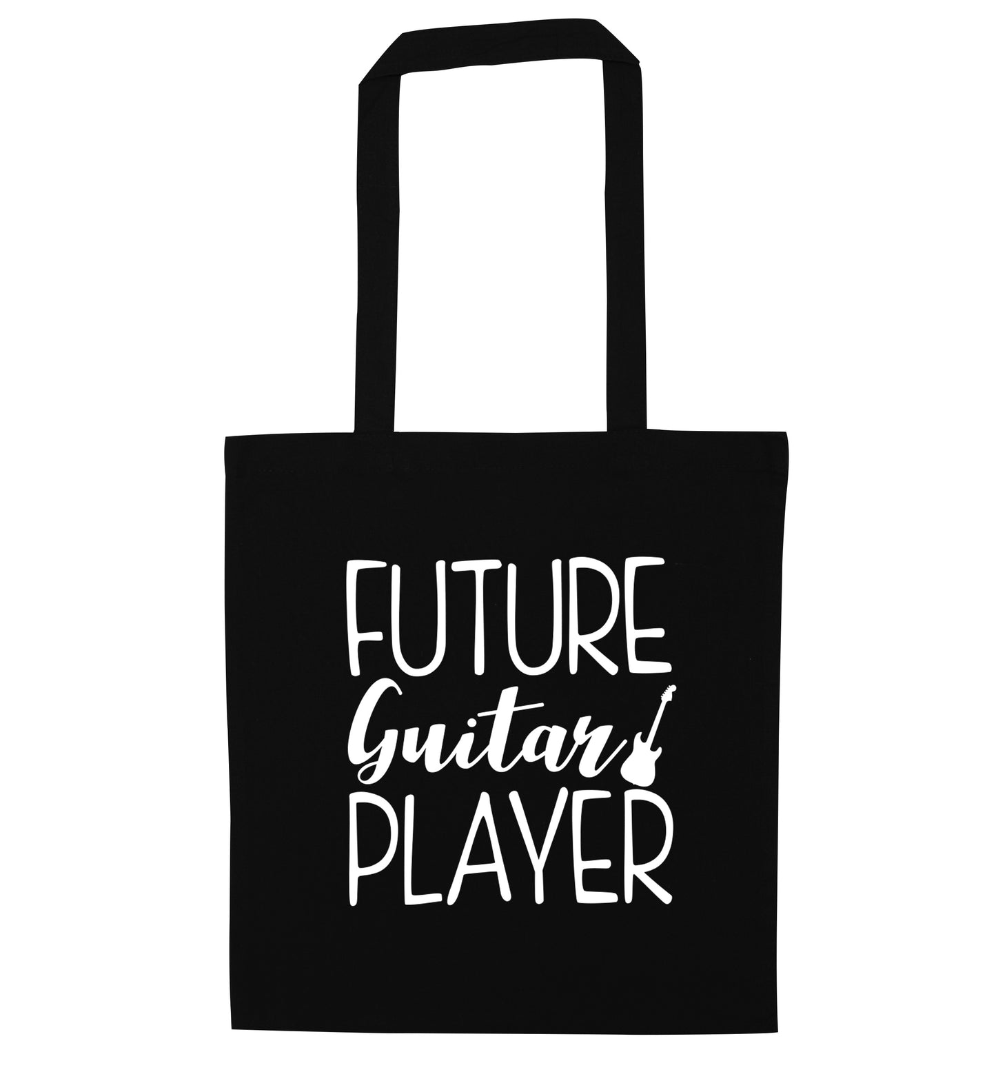 Future guitar player black tote bag